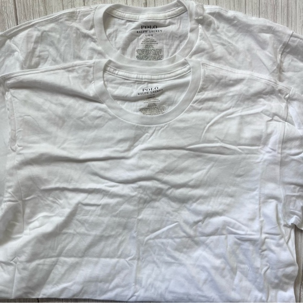 New Men's RALPH LAUREN  POLO Set Of 2 Crewneck Cotton Slim Fit T-shirt size L